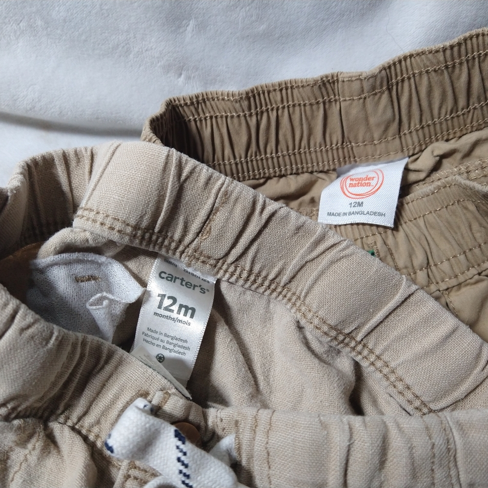 Kids Tan Cargo Shorts - Picture 9 of 9